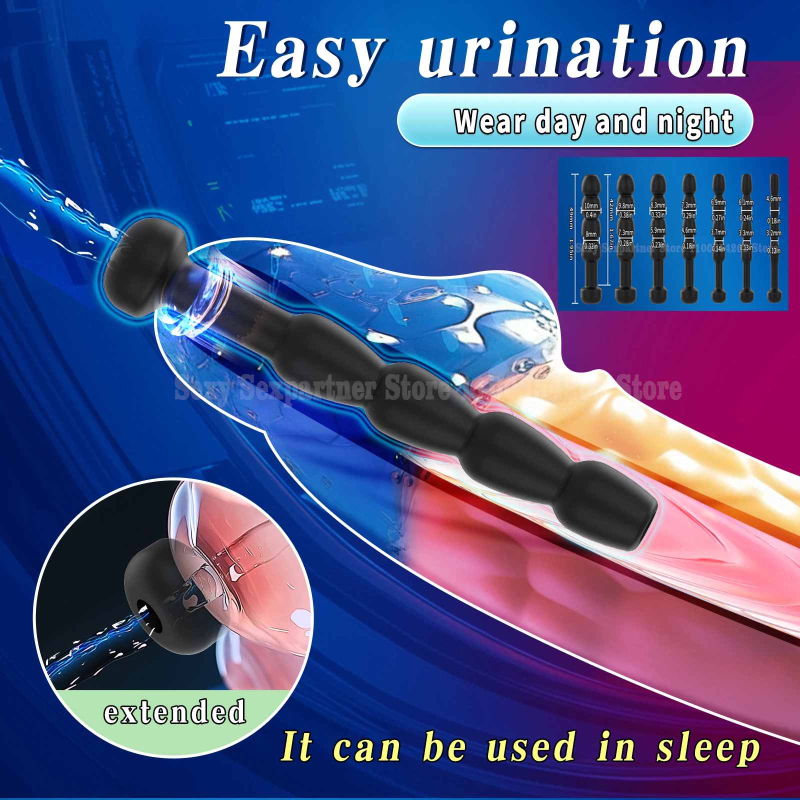 Soft Silicone Urethral Catheter Dilator Horse Eye Stick penis sex toys For Men Penis Stimulator Dilator Urethra Plug Sexy ToyS Male Penis Rod