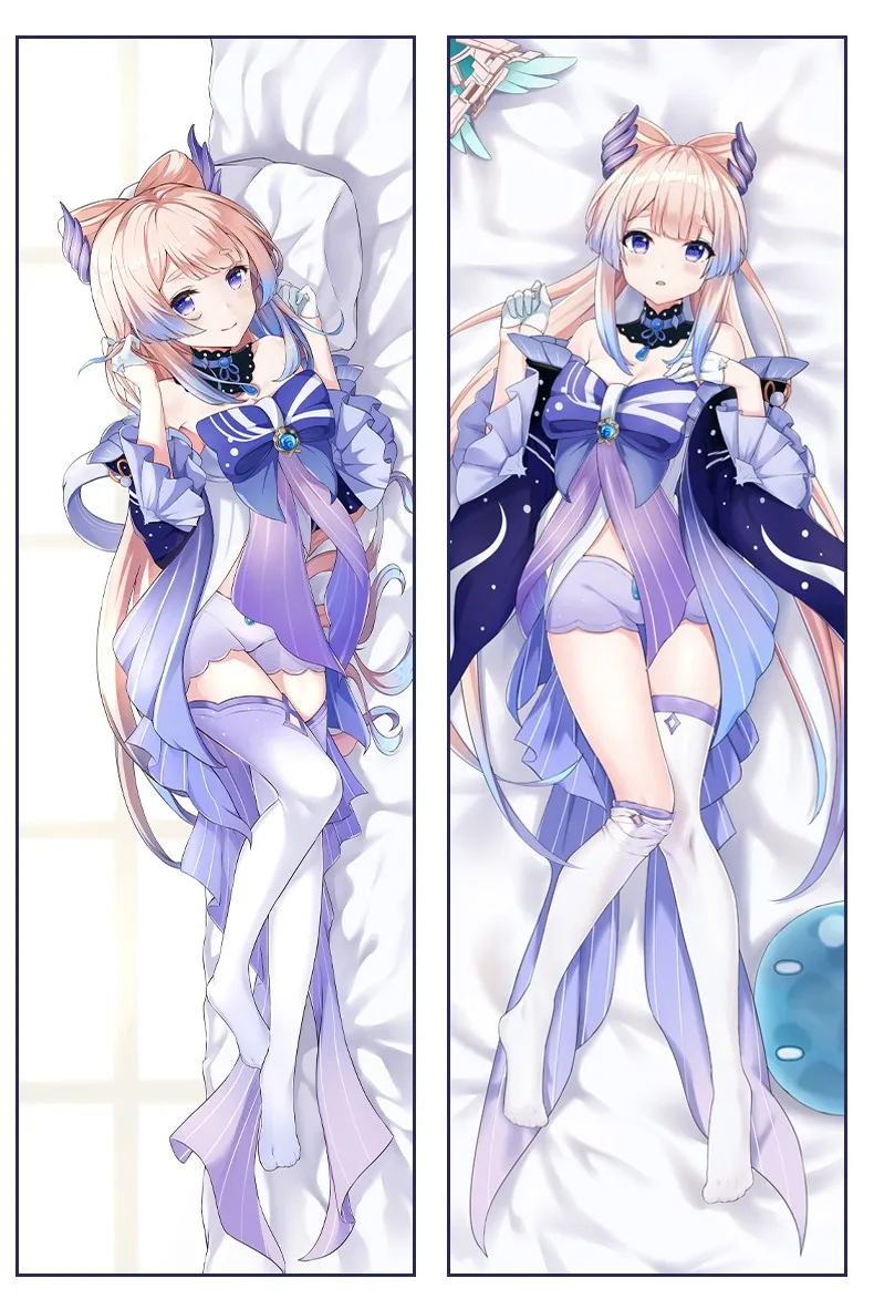 genshin impact sangonomiya kokomi dakimakura body pillowcase cushion case cover 60x180cm Genshin Impact Sangonomiya Kokomi Pillow Cover Hugging Body Pillow Case Bedroom Bedding Cosplay Pillowcase