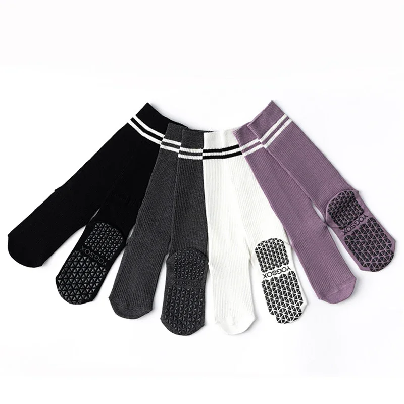 Yoga Socks Cotton Stripe Pile Dot Silicone Non-slip Women High Quality Pilates Grip Over The Calf Socks yoga socks