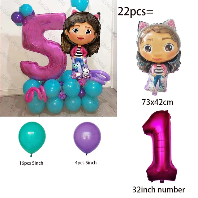 Ballons Gabby Courses Maison Chats pour Enfants, Décoration de ixd' Anniversaire, Ballons de Dessin Animé Numéros, Fournitures de  ixPréChristophe, Jouet, 22Pcs - AliExpress