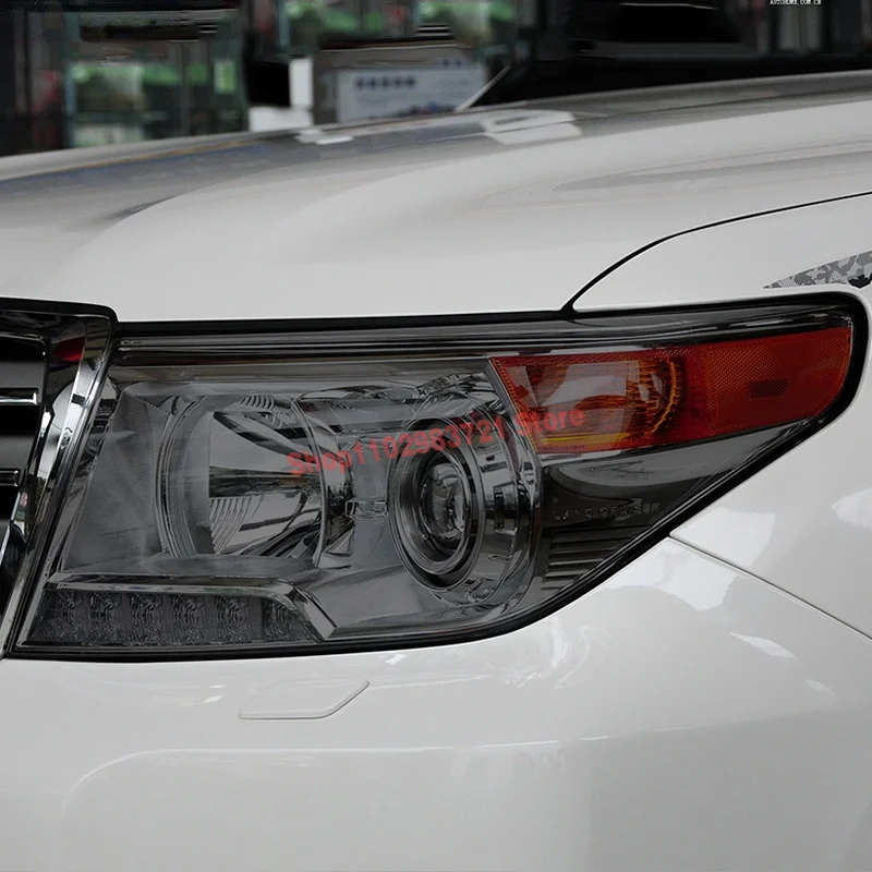 

Защитная пленка для автомобильных фар, Декоративная Прозрачная черная наклейка из ТПУ для Toyota Land Cruiser 2014-2020, аксессуары