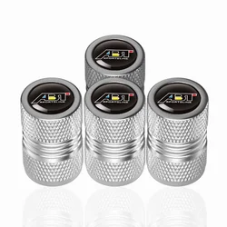 Deluxe Set of 4 ABT Logo Tire Valve Caps (Silver ABT)
