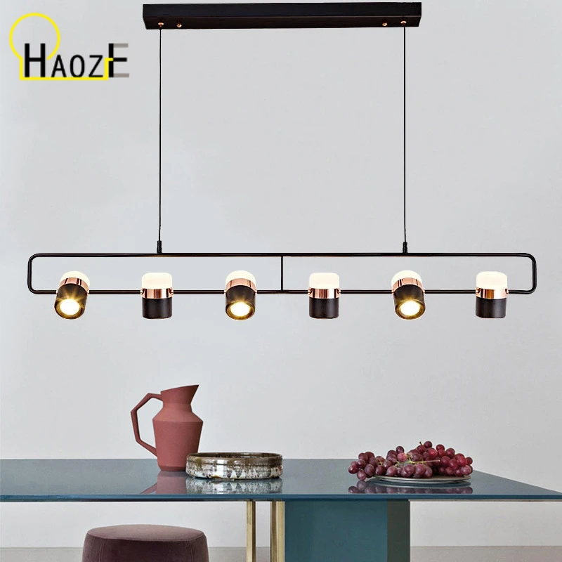

Haoze dining table light art creative bar counter Kitchen bedroom bedside LED modern chandelier home decor