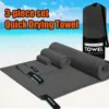 3 Size Pack Quick Dry Towel - Of Lightweight Microfiber Travel Towels Towel Set For Camping, Beach,Gym,Sports,Yoga & Swim Use 1