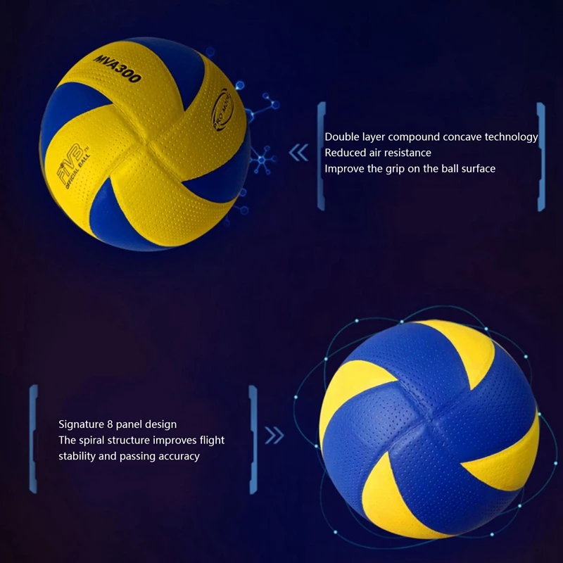 2X Soft PU Contact Volleyball Outdoor Play Soft Volleyball Ball Beach Game,MVA300