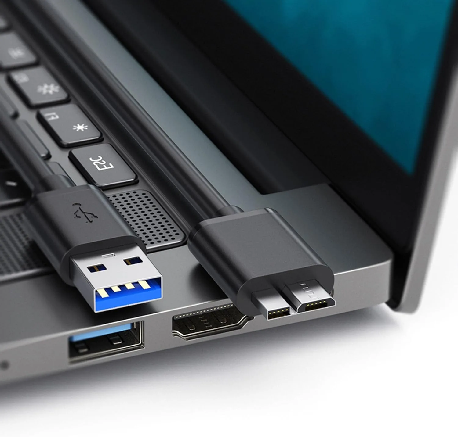 High-Speed USB 3.0 External Hard Drive Data Cable