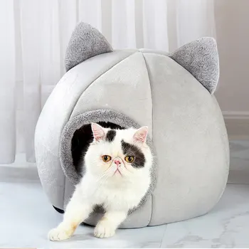 반려동물 텐트 동굴 침대, 고양이 작은 개, 자체 보온, 고양이 텐트 침대, 고양이 오두막, 편안한 반려동물 수면 침대