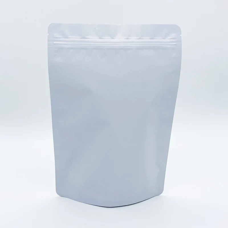50 pz colore opaco termosaldatura a prova di odore polvere caffè sacchetti per la conservazione degli alimenti Doypack Stand Up Zip Lock sacchetti di alluminio sacchetto