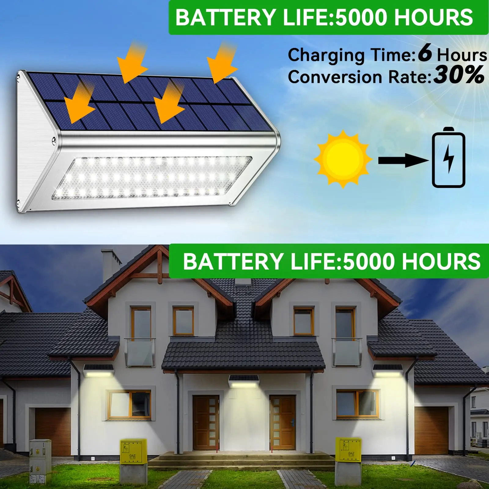 Solární LED lehký outdoorové vodotěsný aluminium RIR hnutí senzor solární napájené běžící pás lampa pro sad šermovat zeď záruka osvětlení