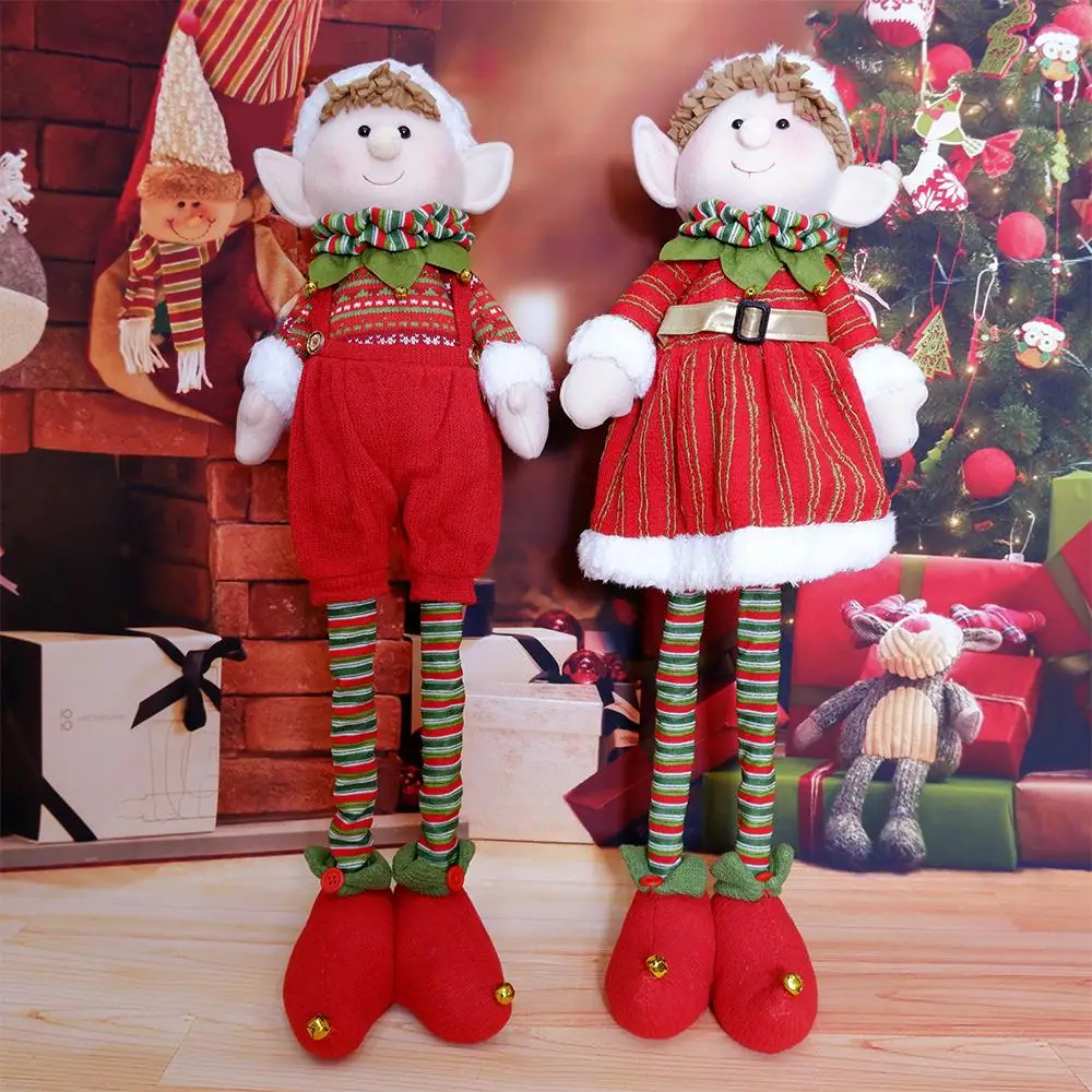 

Christmas Doll Decor Holiday Plush Long-Iegged Elf New Year Collection Figurines Home Decoration Navidad Christmas Gifts
