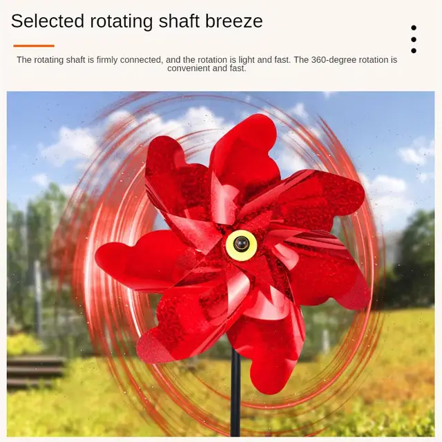 Madárvezérlés Mezőgazdasági Madárriasztó Szélmalom Rotátor Erkély Kerti Gyümölcsös Lézer Fényvisszaverő Meghajtó Madárbiztos - Image 4