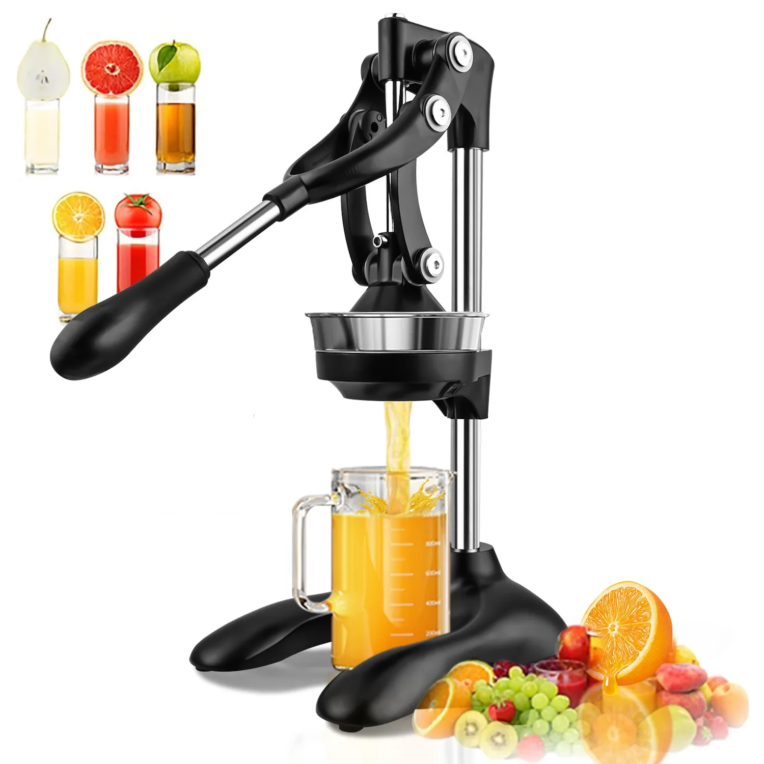 Fruit Juicer Juice Squeezer Manual Multi-functional for Orange Pomegranate Lemon Watermelon and Fruit Home and Commercial Use