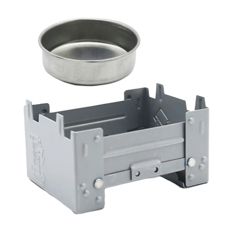 Description Picture 2 of itemThickened Solid Fuels Stove Small Backpacking Stove Folding Camp Stove Outdoor Pocket Cooker Solid Alcohols Stove