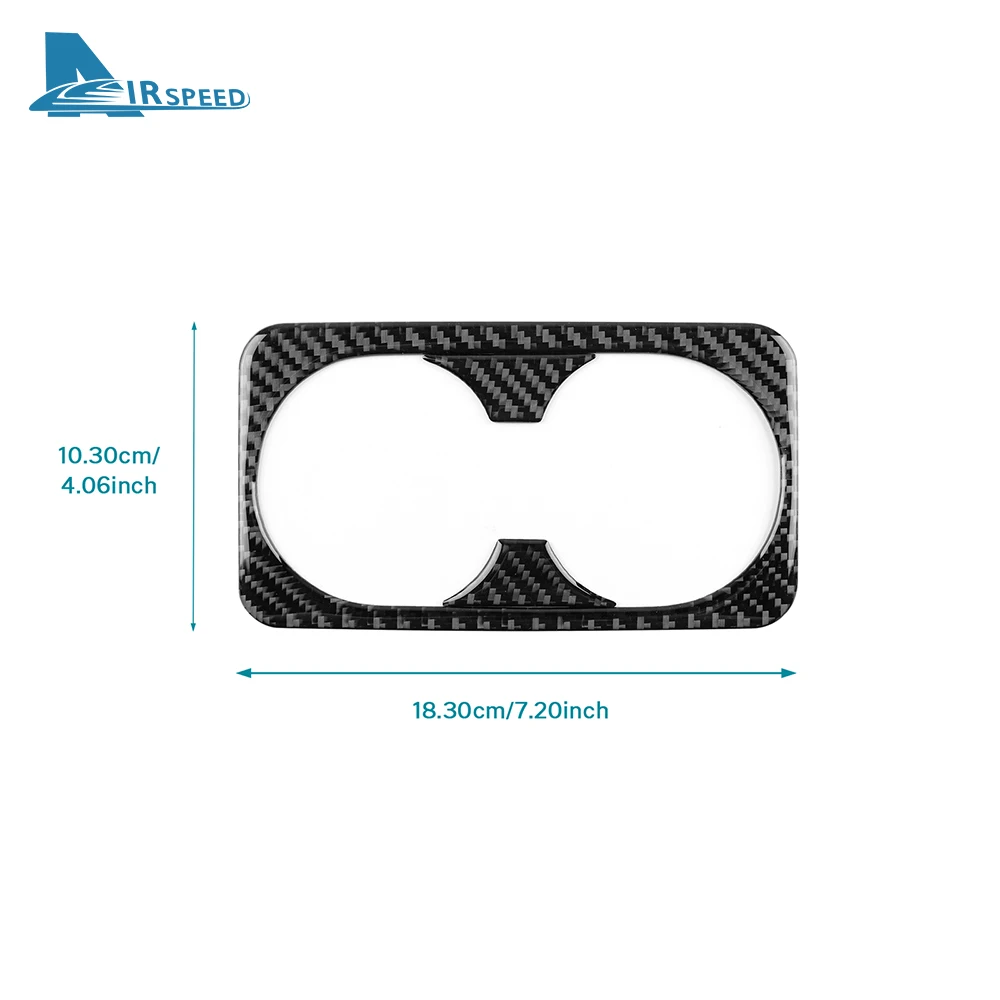 기아 스팅어 2019 2020 2021 2022 2023 LHD RHD용 진짜 부드러운 탄소 섬유 스티커, 자동차 뒷좌석 물컵 인테리어 액세서리
