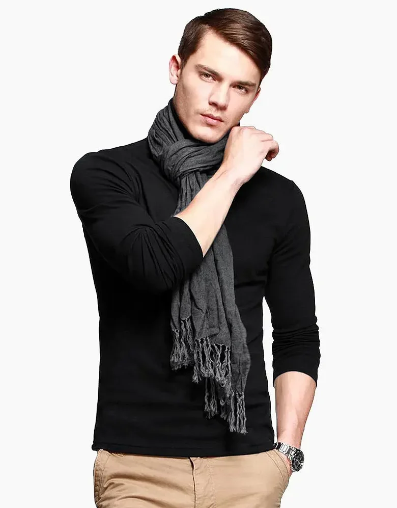 PlatiNum Men's Turtleneck Tee - Fabric Close-up