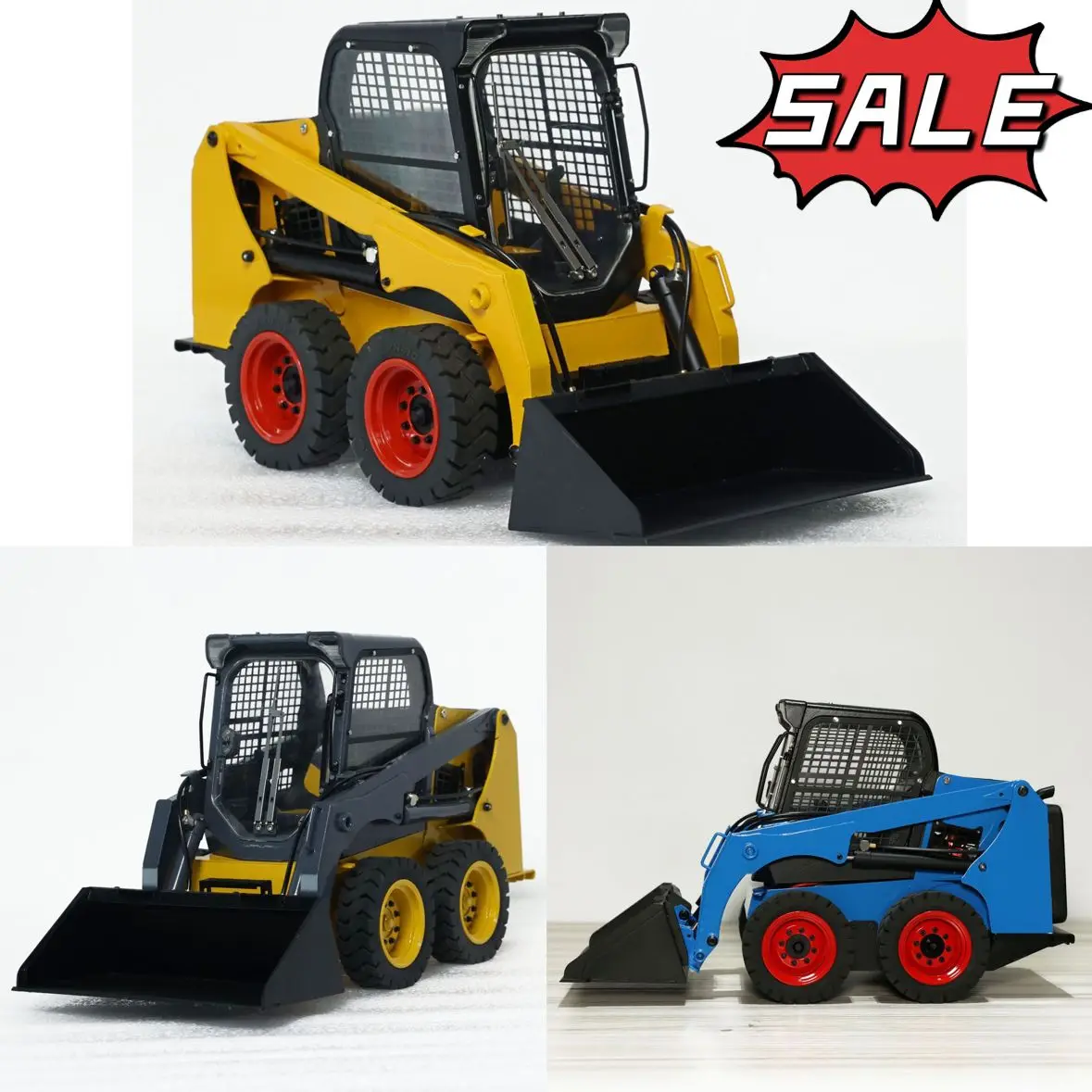 1/14 Scale RC Hydraulic Skid Steer Loader SM450 RTR Metal Wheeled Car Construction Vehicle Model RC Toys Gifts THZH2015 2