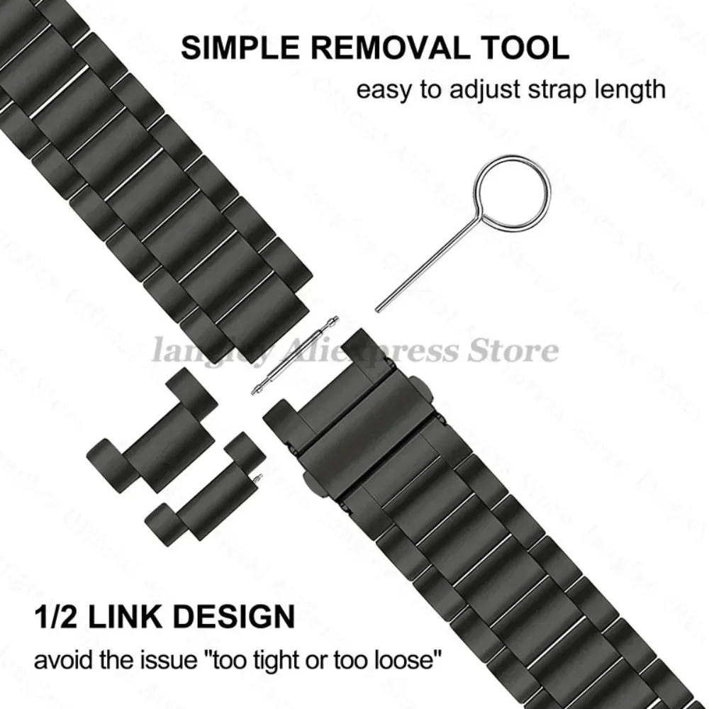 Women's Lightweight Metal Strap Wrist Watch Band View 1