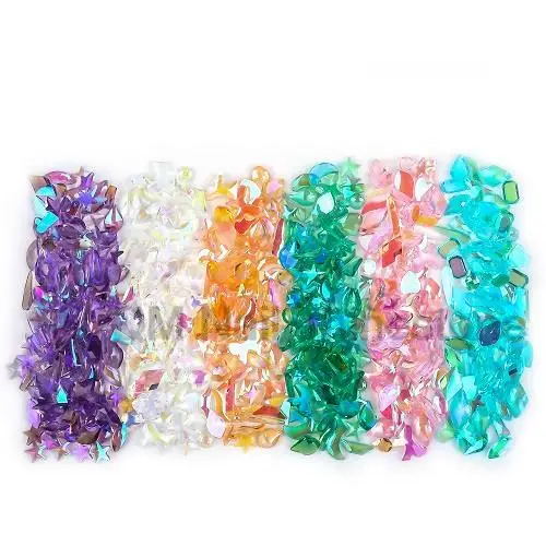 

Boutique 500pcs/pack Resin Fancy Different shapes RhinestoneDIY Nail Art Jewelry Accessories No deformation no fading