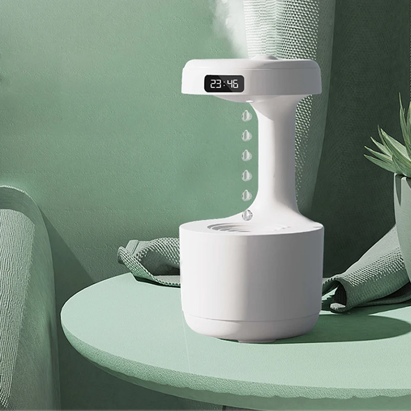 

Water Droplet Air Humidifier 800ml Anti-gravity Diffuser Night Light Weightless Sprayer Creative Decorations Holiday Cool Gifts