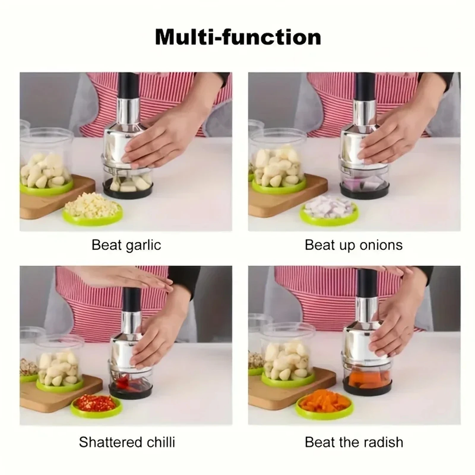 Patting Knife Garlic Puree Tool Food Vegetable Garlic Onion Dicer Mincer Household Cutter Peeler Accessory 304 Stainless Steel 3