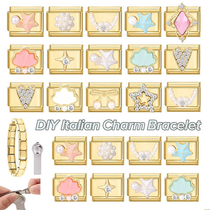 Vintage Charm Bracelet Stainless Steel DIY Making Gift