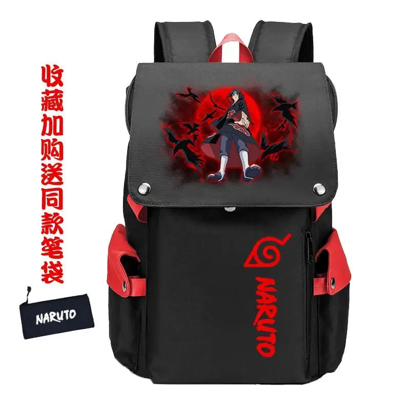 

Naruto Anime Peripheral Uchiha Itachi Backpack High School Junior High School Primary School Students Large-capacity Schoolbag
