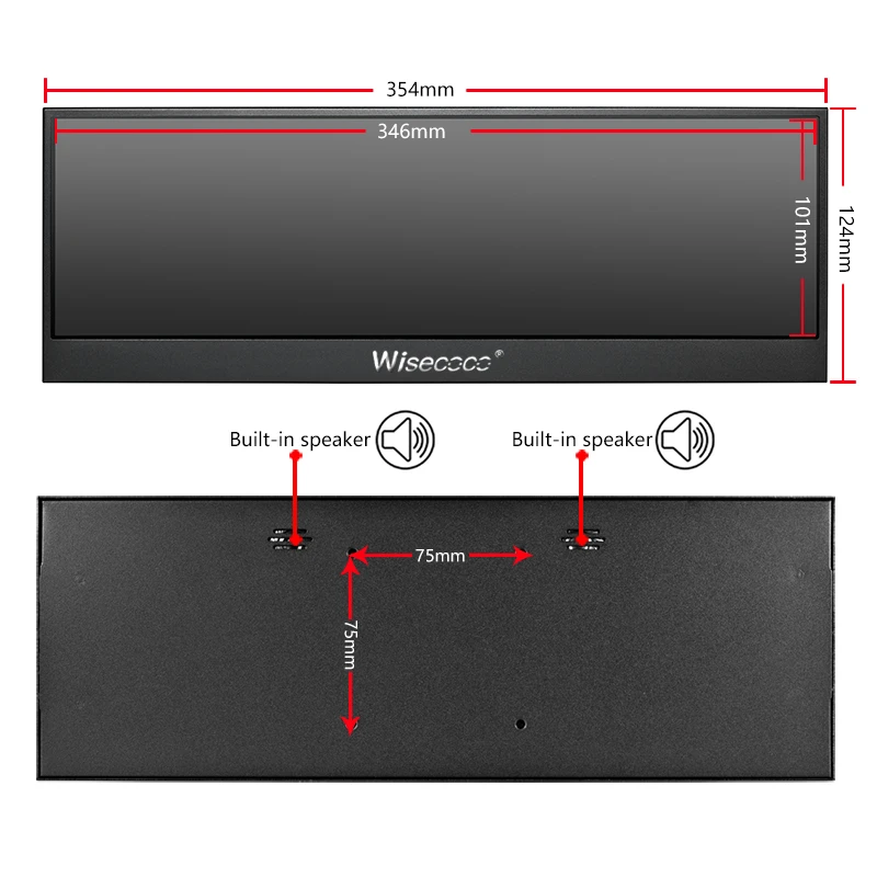 Wisecoco ޴ , Ʈ, ޴, PC, TV, Aida64, CPU, GPU ̹ ÷̿, 14 ġ, 4K UHD, 3840x1100 IPS ġũ, 500Cd/m