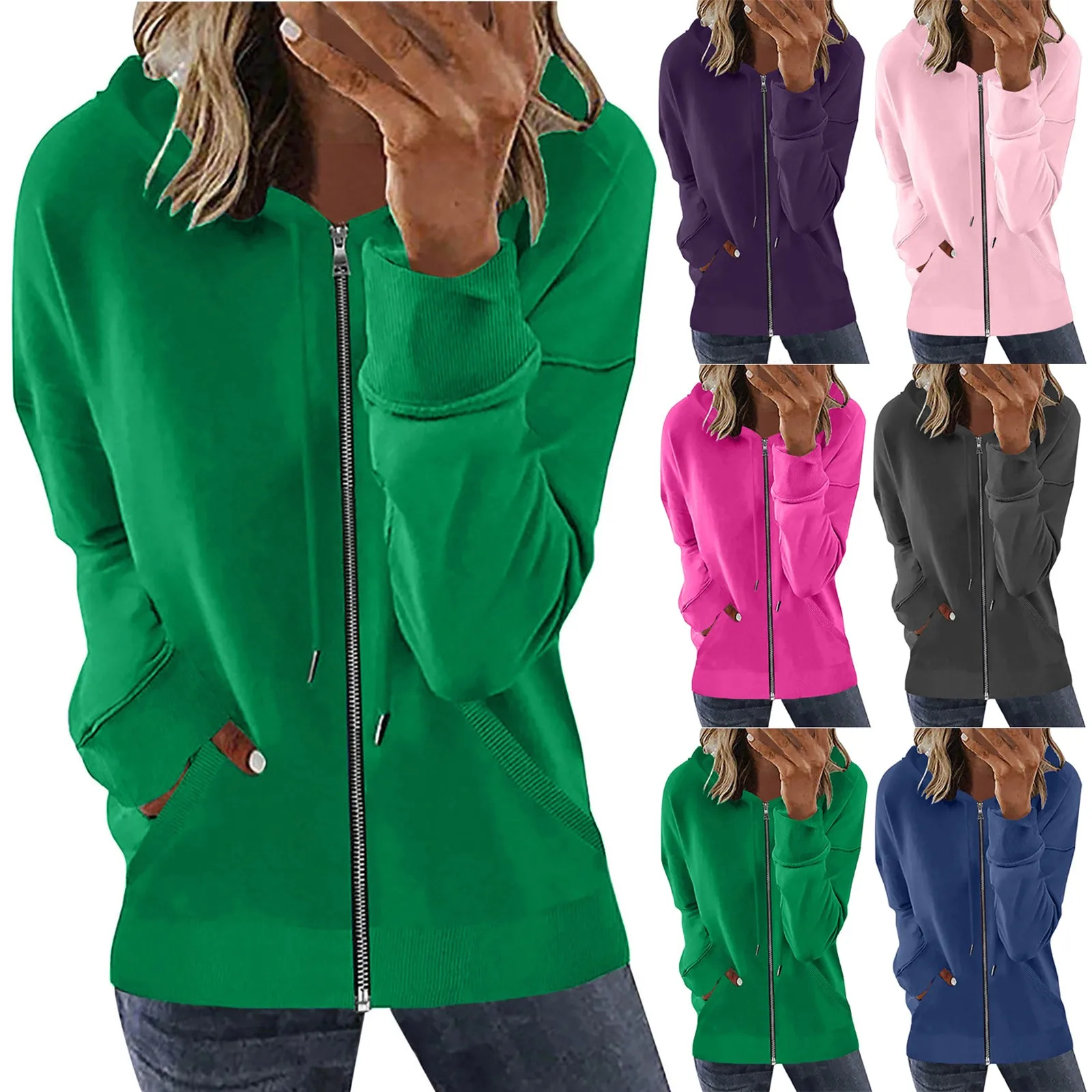 

Свитер с карманами и длинным рукавом, с капюшоном, женская мода, толстовки, свитшоты, очень Длинный свитшот, женский свитер на молнии