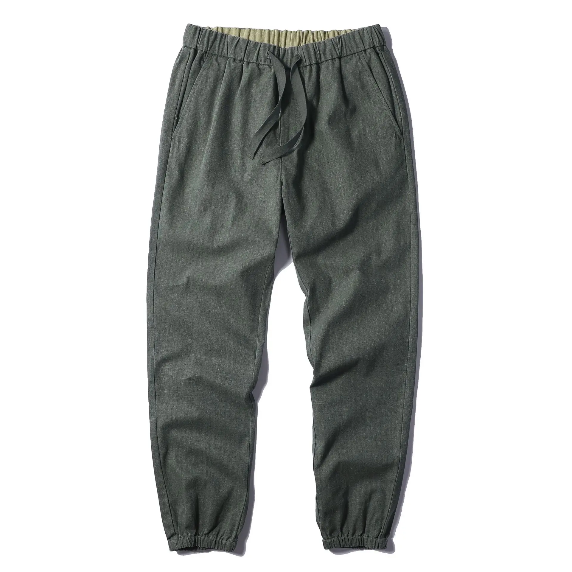 Men's Autumn Casual Pants Fashion Loose Jogger Pants Solid Color Cargo Pants Cotton Outdoor Spring Trousers
