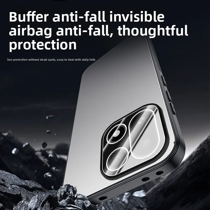 Enhanced Metal Frosted Honeycomb Heat Dissipation Anti-Drop Shockproof Bumper Case Cover