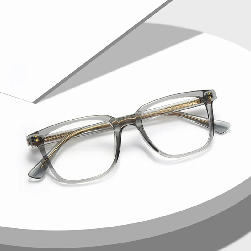 TR90 Square Rivets Photochromic Glasses Men Women Myopia Eyeglasses Students Short Sight Eyewear 0 -0.5 -1 -1.25 -1.5 -2.0 To -6 2