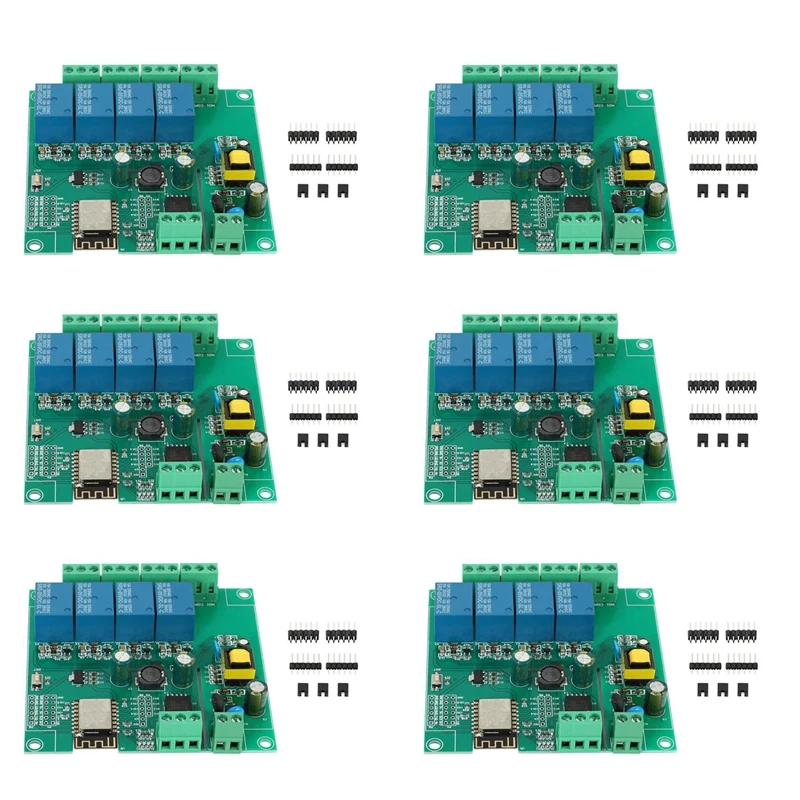 at41-6x-esp8266-wireless-wifi-4-channel-relay-module-esp-12f-wifi-development-board-for-arduino-ac-dc-5v-8-80v-power-supply