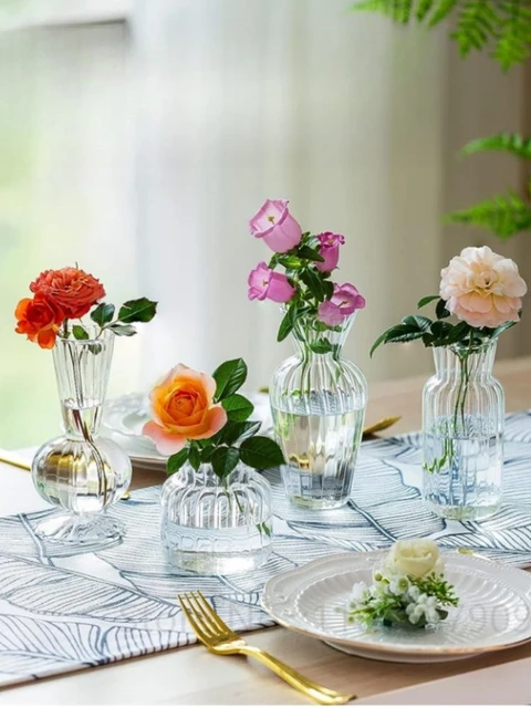 Hewory Jarrón De Cristal Dorado Para Flores, Juego De 4, Jar | Cuotas