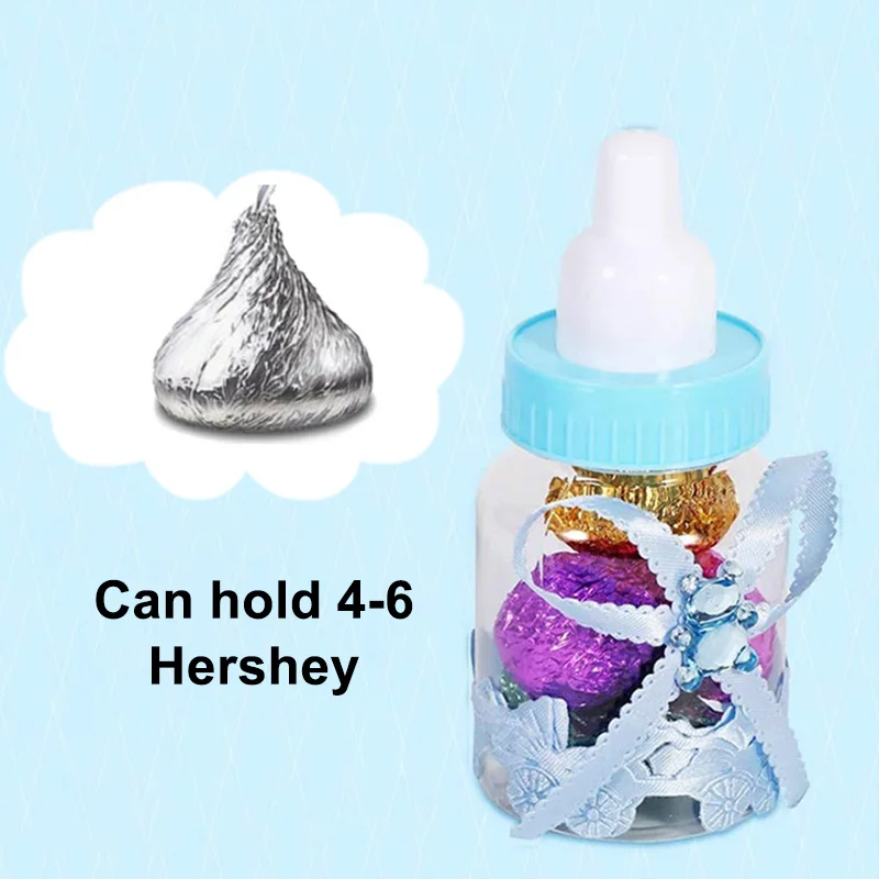 12 stücke Feeder Stil Candy Flasche für Baby Shower Favors Fillable Mini Flasche Candy Geschenk für Junge Mädchen Neugeborenen Taufe geburtstag – Detail 4