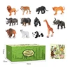 13PCS Children's Simulated Animal Model Toy Set Elephant Gorilla Tiger Lion Hippo Panda Farm Small Animal Toys with Picture Book 6