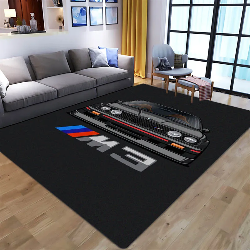 3D 레이싱 카 B-BMWS 프린트 카펫, 야외 러그 영역 깔개, 미끄럼 방지 카펫, 침실 장식 카펫, 거실 생일 선물