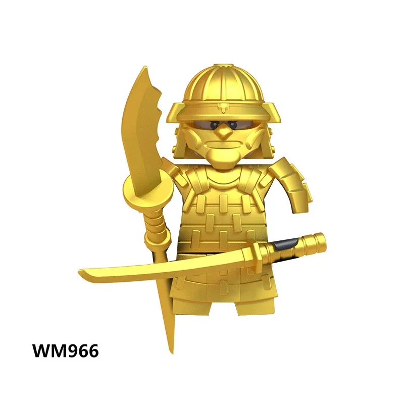 Mittelalterliche japanische Samurai Bushido Ninja Rüstung Bausteine Modell Ziegel Mini Action Spielzeug Figuren Spielzeug Geschenk für Kinder – Detail 4