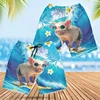 Kawaii Cartoon Pig Graphic Short Pants For Men Clothing Funny Design Beach Shorts Hawaiian Swim Trunks Women Aloha Trousers 2024 1