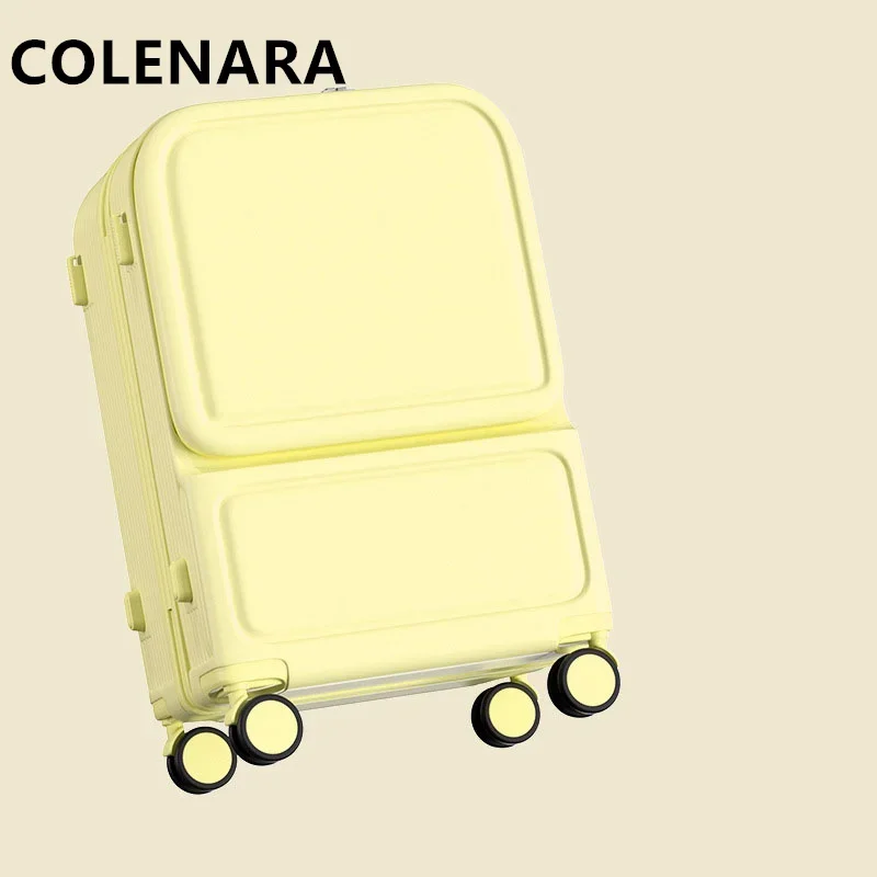 

Чемодан для ноутбука COLENARA, чехол ABS + PC, передняя открывающаяся тележка, чехол 20, 22, 24, 26 дюймов, на колесиках, дорожная сумка, чемодан