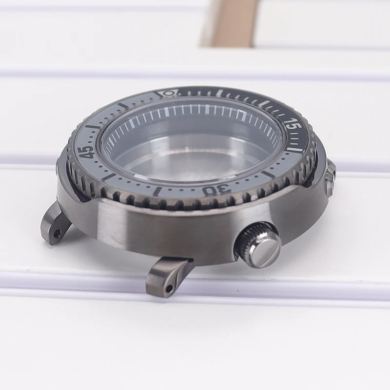 

43.00mm Watch Case Tuna Canned Mod Fits Seiko nh34 nh35 nh36 nh38 Movement 20ATM Waterproof Transparent Men Diving 28.5mm Dial