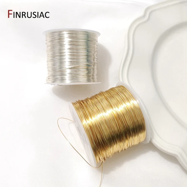 7 Types Size Silver/14K Gold Plated Brass Copper Wire For DIY Jewelry Making  Accessories Supplies Beaded Materials Copper Wire