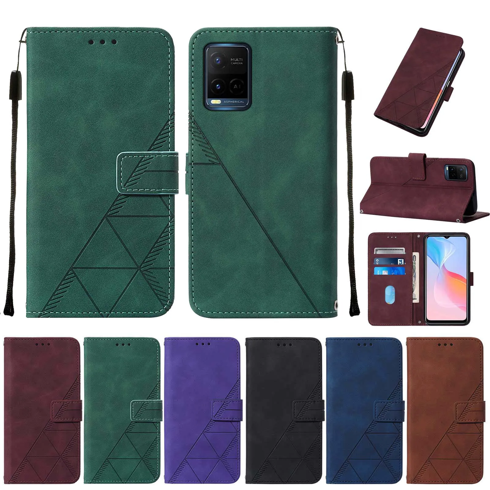 

Y21S Leather Case For VIVO Y21S Y21 S V2110 Business Case Flip Stand Wallet Magnetic Book For VIVO Y21 V2111 Phone Cover Coque