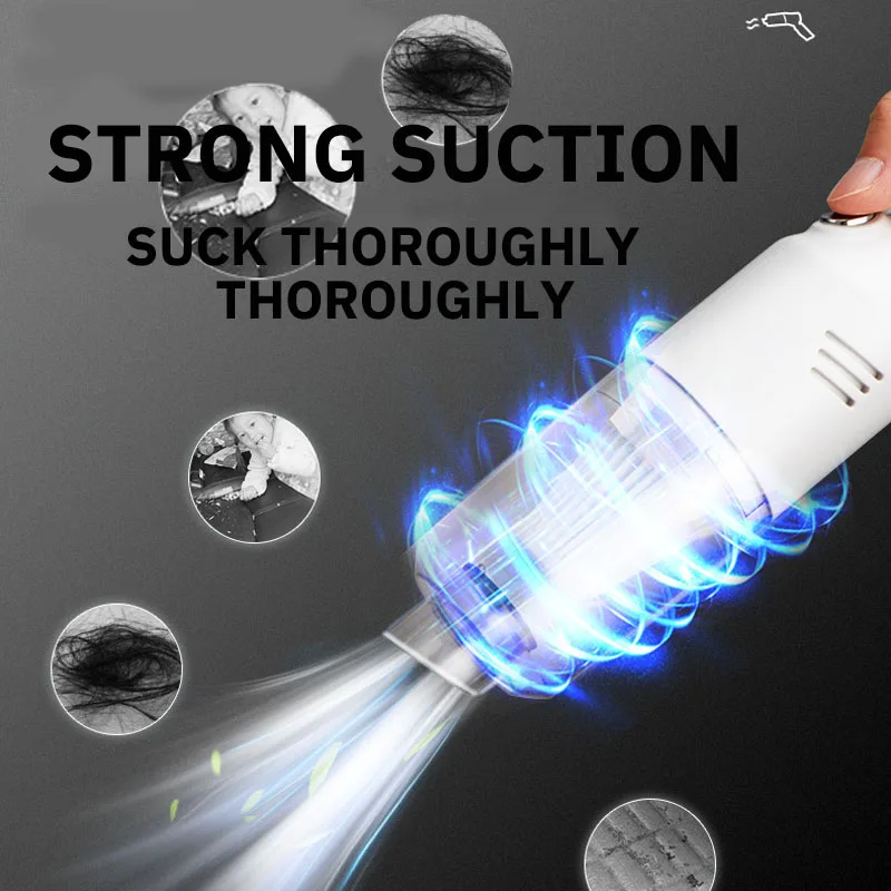 1 Car Vacuum Cleaner 120W Wireless Charging Car Dry and Wet Dual Purpose Pet Hair Handheld Mite Removal Household Vacuum Cleaner