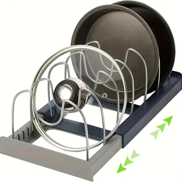 The Sorty Expandable Pot and Pan Organizer Rack for Cabinets