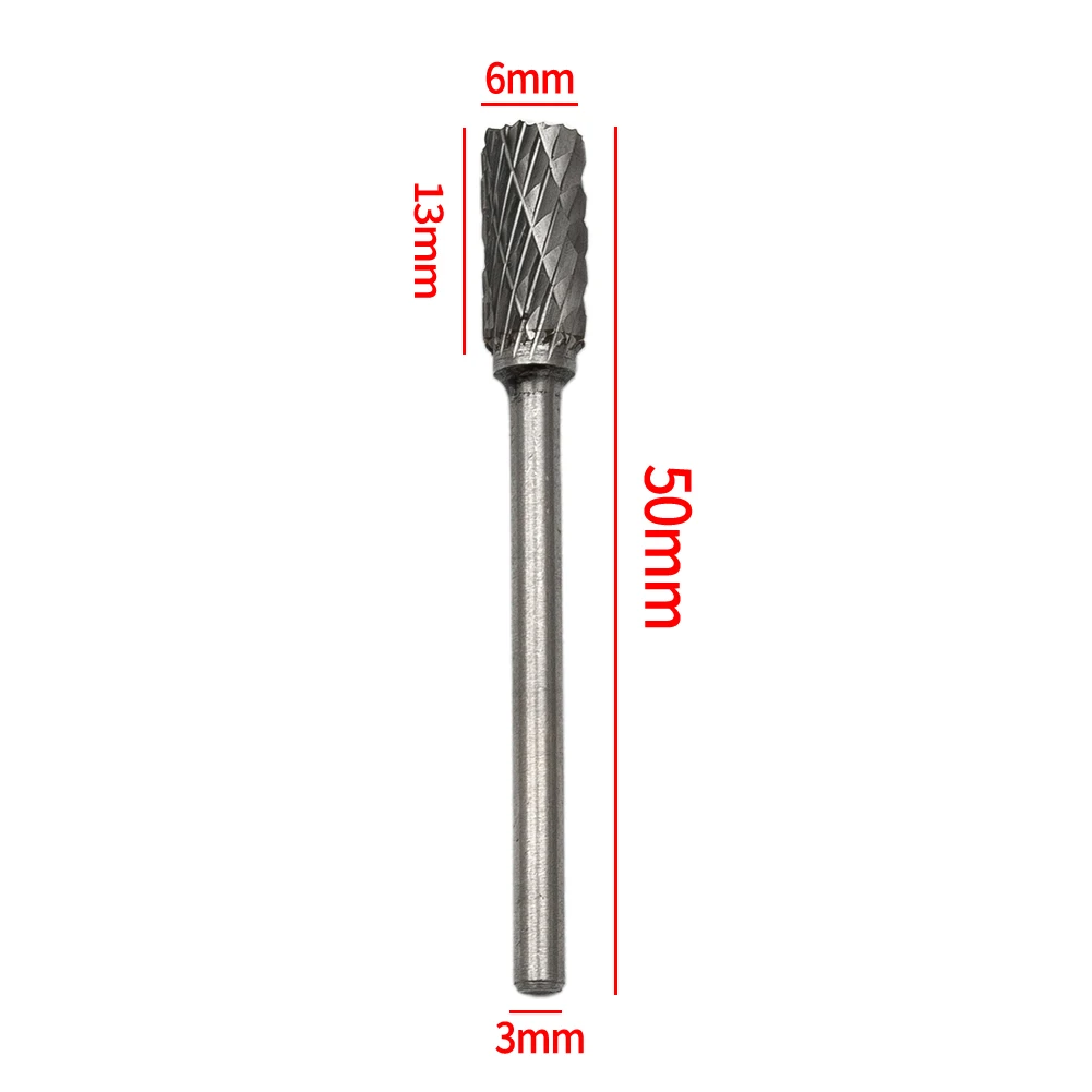 

High Quality Tungsten Carbide Burrs Rotary Drill Die Grinder Carving Bit Double Cut Rotary Tool Accessories 3x6mm Big Deal