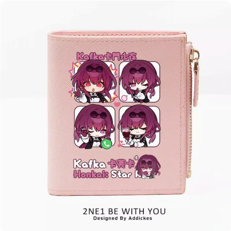 Anime Honkai: Star Rail Kafka  Zipper Fashion Wallets PU Purse Card Holder Money Bag Gift B444 Cosplay