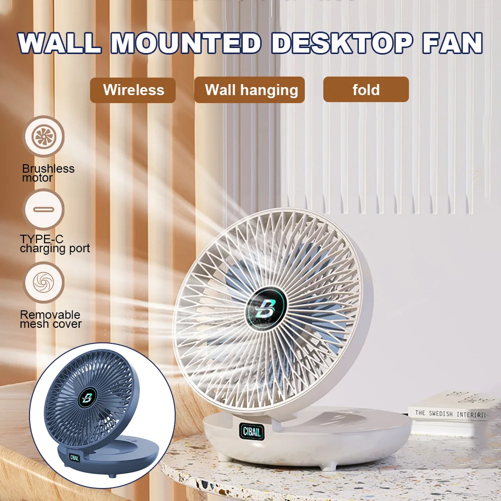 

Wall Mount Electric Fan 3 Speed Adjustment Low Noise Fan For Kitchen