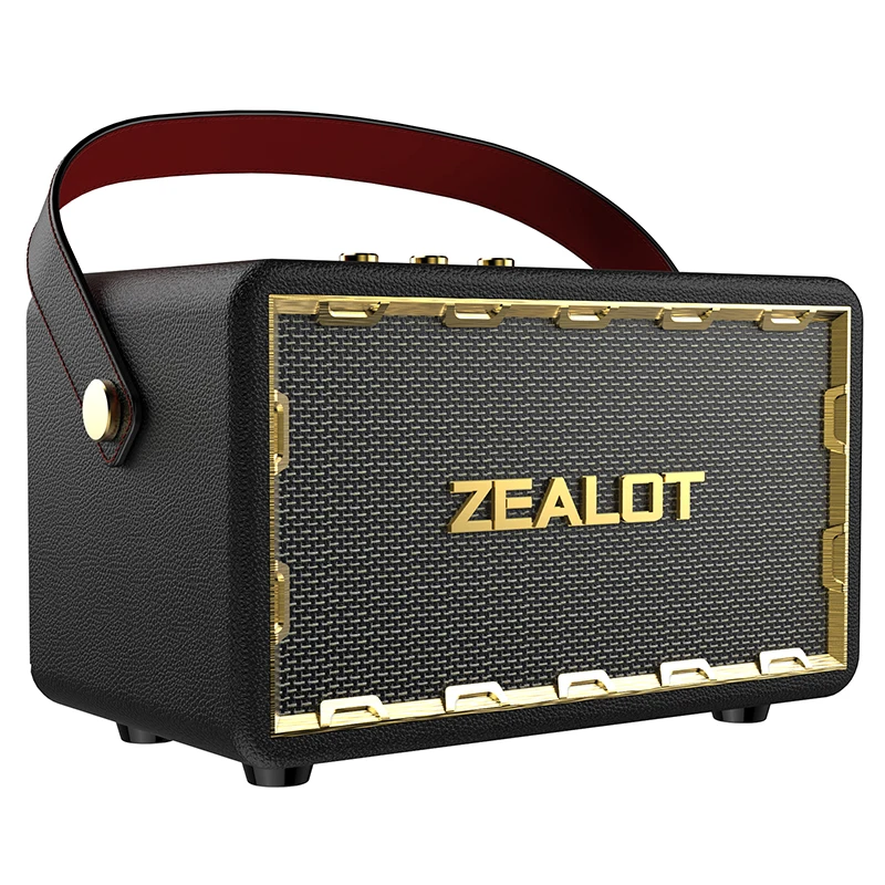 ZEALOT MT01M 60W ワイヤレススピーカー TWSテクノロジーを搭載したレトロなポータブルワイヤレス