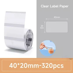 Waterproof Scratch-Resistant Label Paper for NiiMbot Label Printers (Transparent 4020)