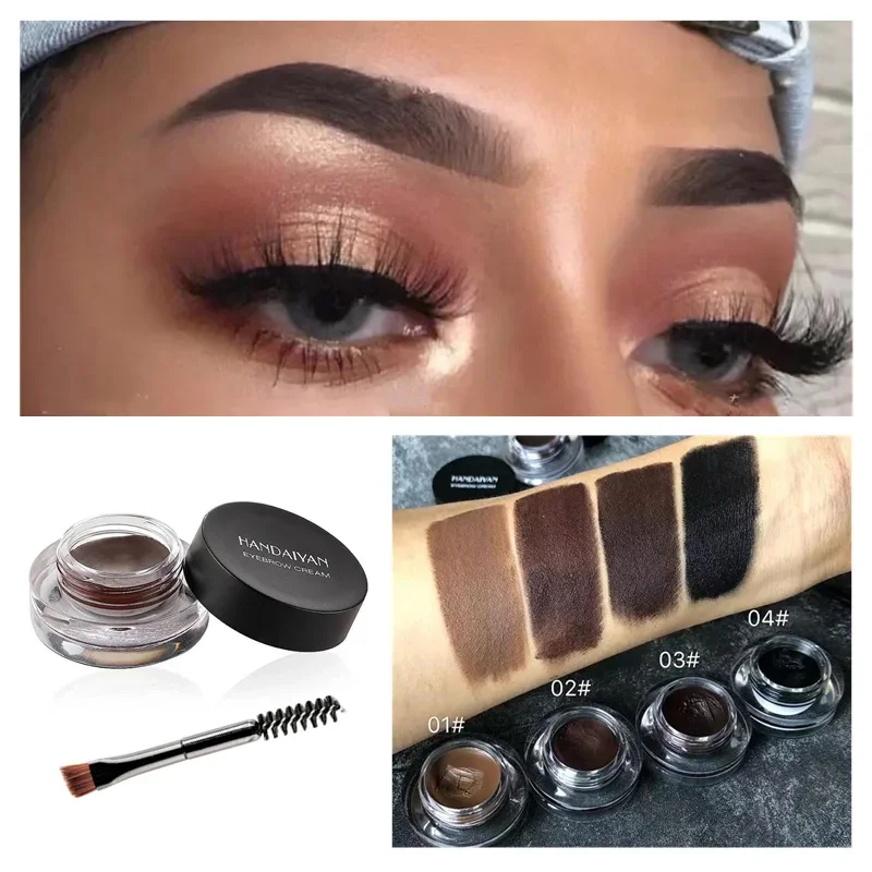 

Waterproof Eye Brows Gel Makeup Brown Black Tinted Liquid Eyebrows Tint with Brush Eyebrow Cream Enhancers Long Lasting 4 Colors